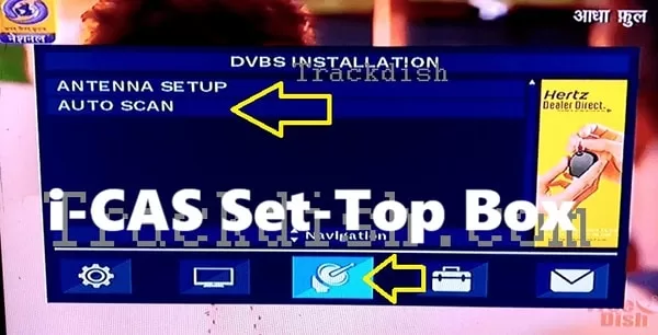 Free DTH Auto Scan Setting in Prasar Bharati i-CAS Set-Top Box