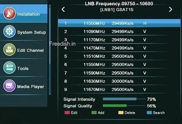 Know how to scan FreeTV Box in India, add new frequency in DTH, add satellite, and TP List, and auto scan Free TV Box for free channels.