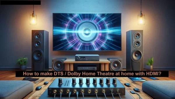 Learn how I made a normal 5-speaker home theater system with 5 channels HDMI+SPDIF Dolby Digital or DTS at home with only a little money.