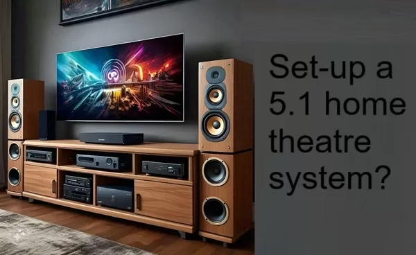 How to set up 5.1 Home Theater at home, Make Connection for Rear, Front, Centre, and Subwoofer Connections to get surround 3D sound