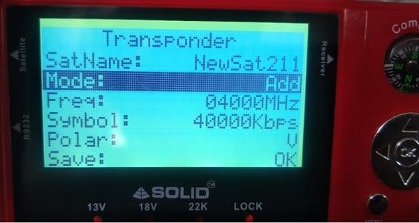 How to use SOLID Digital Satellite dB Meter? Transponder (Add / Edit / Delete) How to use SOLID Digital Satellite dB Meter? Transponder (Add / Edit / Delete)