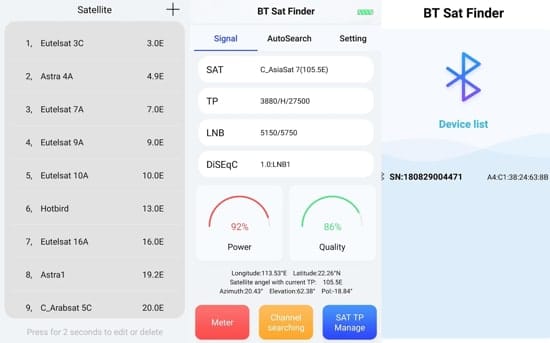 You can use this Bluetooth Satellite dB Meter by using Bluetooth App in your Smartphone, so you can Install DTH/Satellite TV Antenna